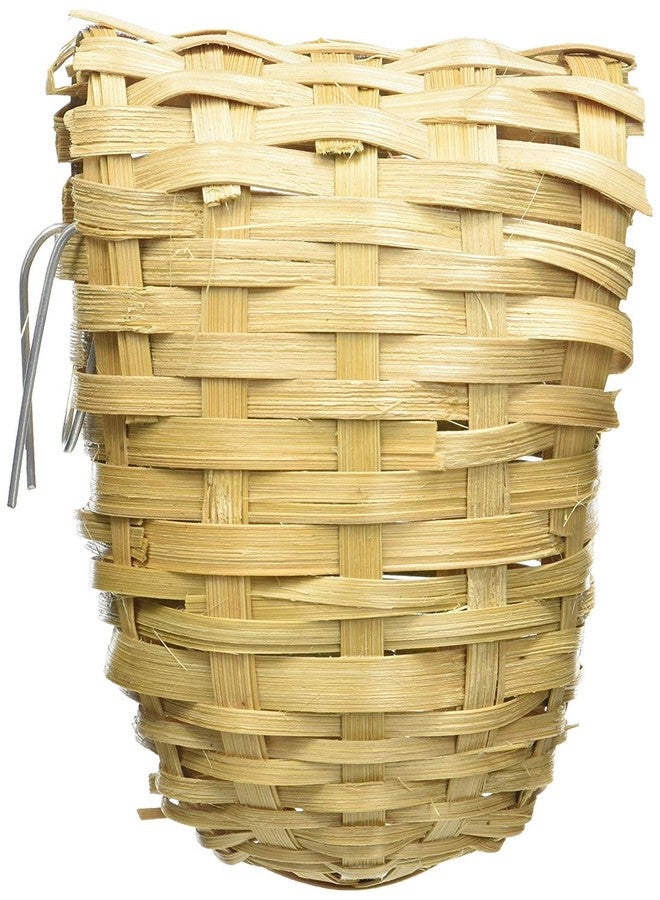 سايج سكوير مجموعة سيج سكوير الخاصة من الخيزران الطبيعي المعلق مع خطاف، عش تربية ومواد تعشيش (40 جرام) للطيور الصغيرة (الببغاء الأسترالي، عصفور البادجيري) - Image 4